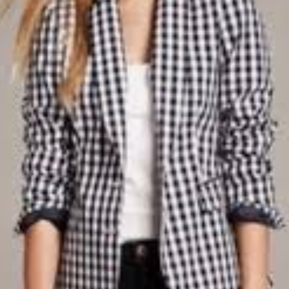 Banana republic‎ stretch gingham blazer. Brand new. No tags
